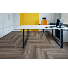 Кварц-виниловый SPC пол Floor Factor HERRINGBONE BRUSHED SMOKE OAK (HB.17)