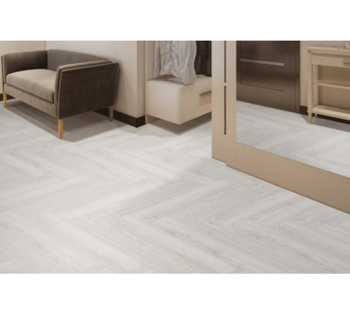 Кварц-виниловый SPC пол Floor Factor HERRINGBONE WHITE SMOKE OAK (HB.02)