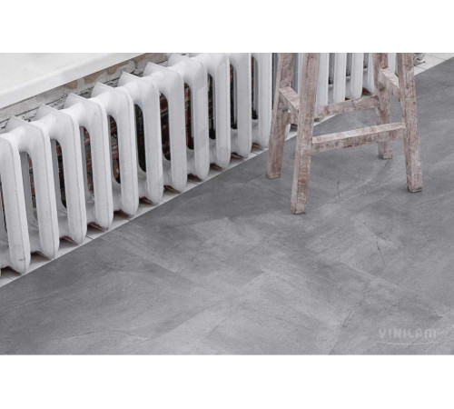 Кварцвиниловый пол Vinilam Ceramo STONE 61602 Серый Бетон