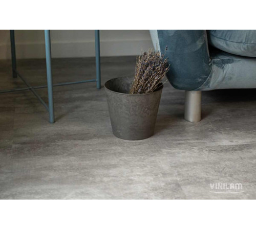 Кварцвиниловый пол Vinilam Ceramo STONE 71614 Цемент Светлый