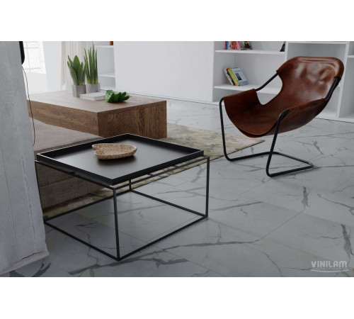 Кварцвиниловый пол Vinilam Ceramo STONE 87999 Греческий Мрамор
