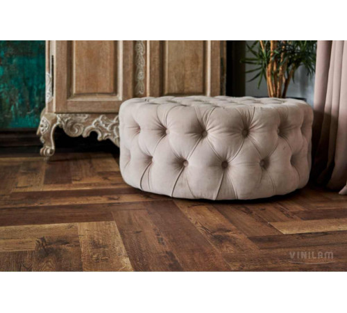 Кварцвиниловый пол Vinilam Parquet Herringbone IS11177 Паркет Версальский