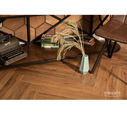 Кварцвиниловый пол Vinilam Parquet Herringbone IS11210 Паркет Де Виль